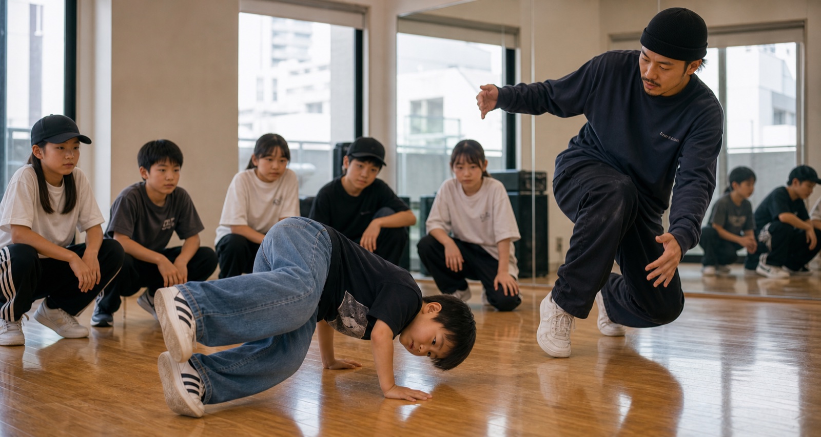 苦手な動きを嫌いにせず先生と一緒に確認するヒップホップレッスン