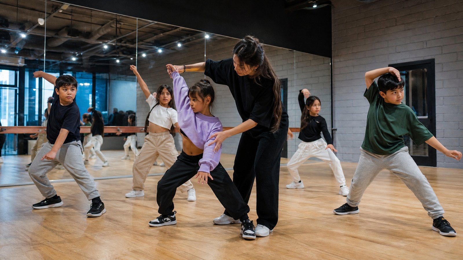 目的を持って踊りを届けるために練習する子どもたち