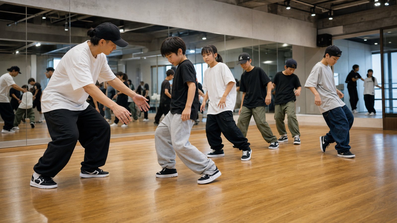 気合いではなく落ち着いてステップを練習する子ども