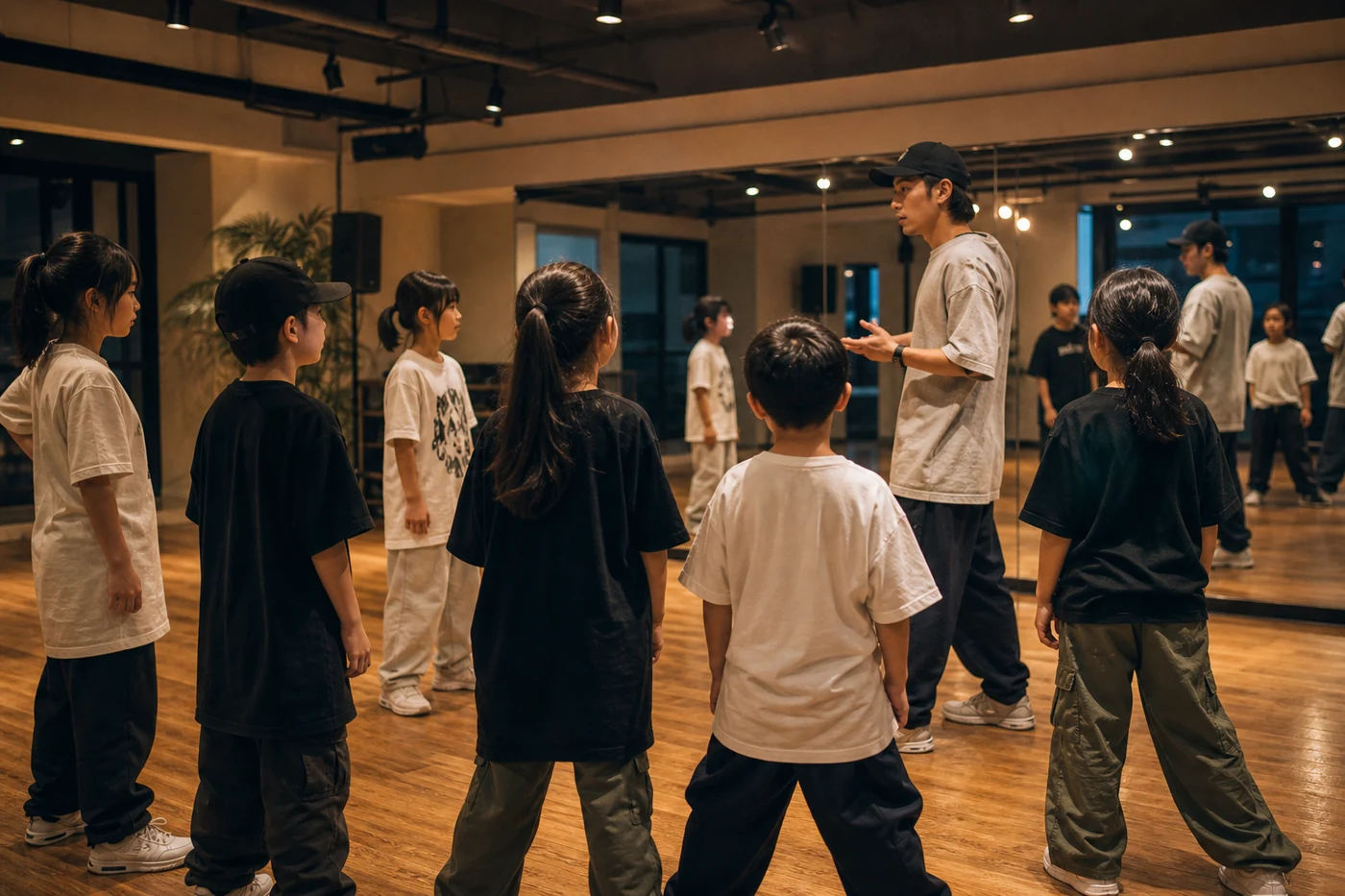 子供たちがストリートダンスの学びの場に触れるスタジオ