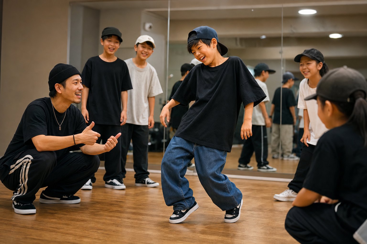 好きなステップを入口にして自分の踊りを作る子ども