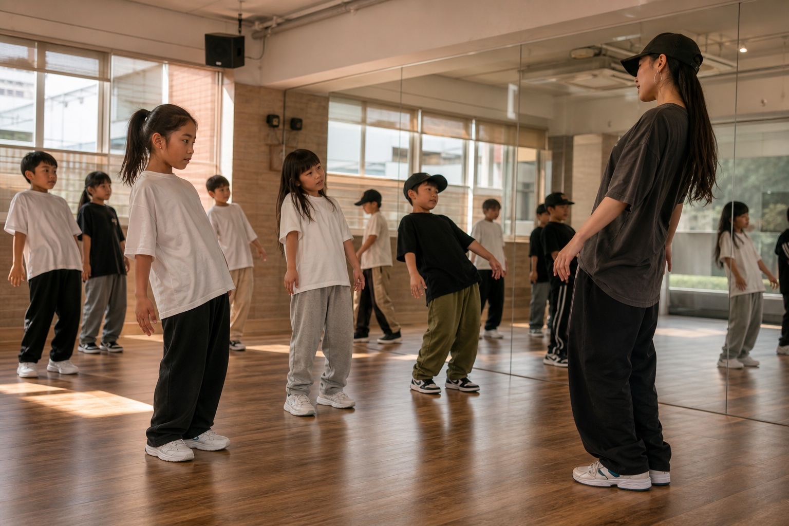 力を抜いて音を感じる子どものヒップホップレッスン