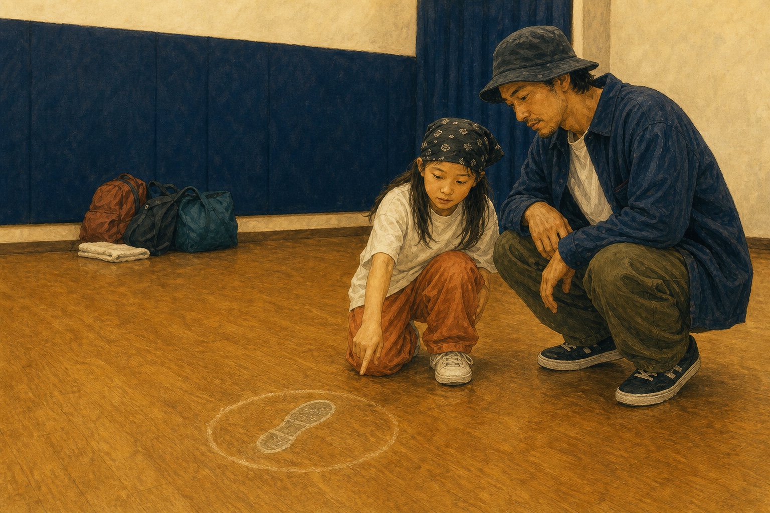 バトル後に勝敗ではなく具体的な一歩を振り返る親子